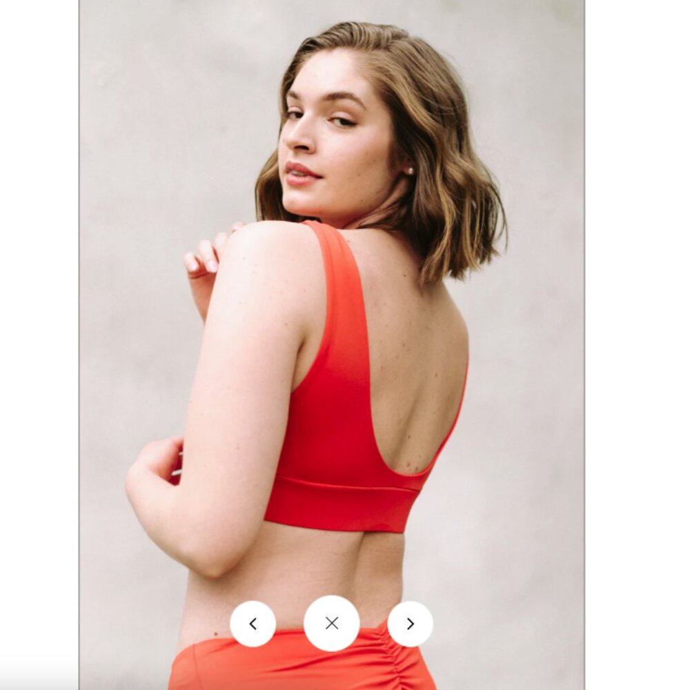 Vibrant Red Bikini Top and Bottoms